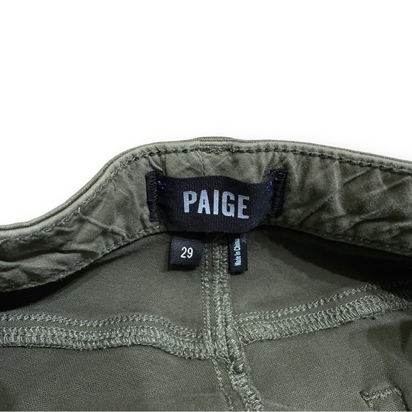 Paige Daryn Ankle Zip Olive Green Zip Pockets Stretch Pants‎ Size 29 / 29 x 27 - Picture 7 of 8